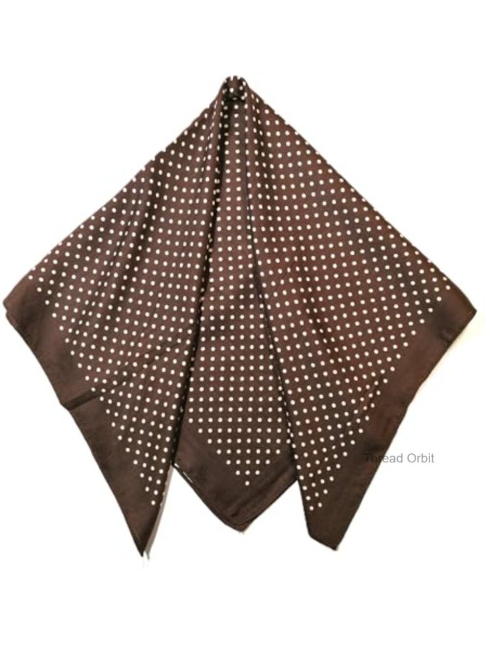 Silk Feel Pattern Square Scarf 27x27 Polka Dots Bandana Hair Wrap Accessory
